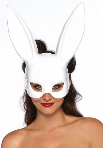Mascara de conejo blanca