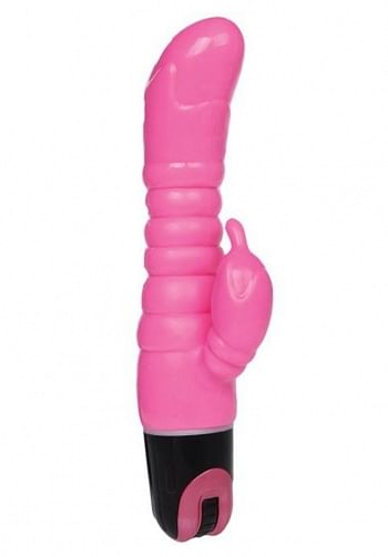 Foto mediana Vibrador con estimulador de clitoris rosa