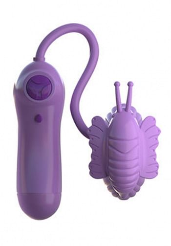Foto mediana Mariposa vibradora con succion y mando con cable lila
