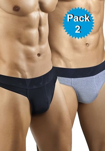 Pack 2 tangas hombre - 1 negro