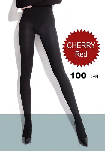 Olga panty cherry red 100 den