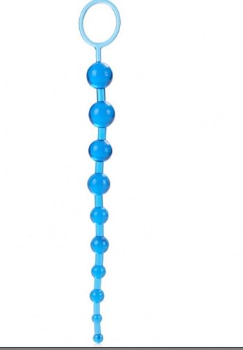 Cadena de bolas X 10 beads azu