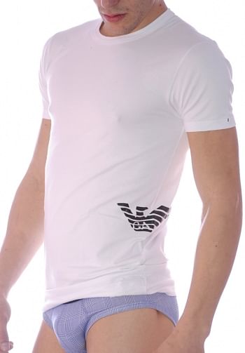 Foto mediana Camiseta Stretch Cotton Blanca Logo Lateral