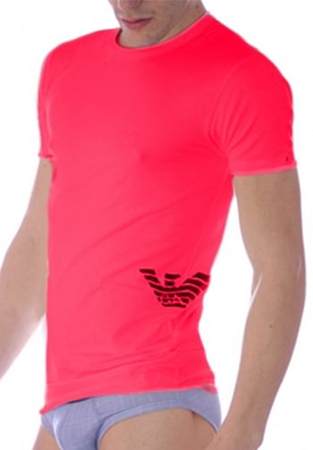 Foto mediana Camiseta Stretch Cotton Emporio Armani Rojo Logo