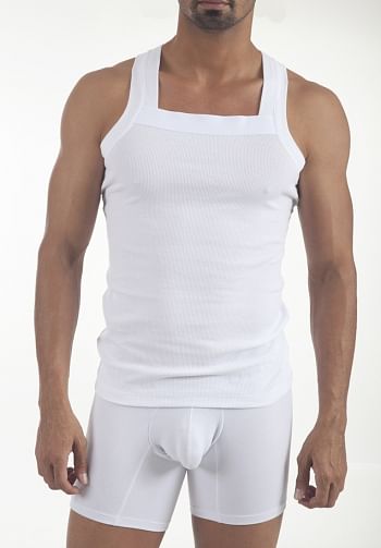 Foto mediana T-shirt cascada vest white
