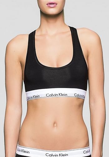 Foto mediana Bralette Calvin Klein negro modern cotton