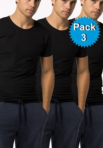Foto mediana Pack 3 camisetas cotton negro