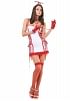 Foto pequeña Disfraz de enfermera con encaje blanco y rojo 4 piezas