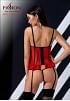 Foto pequeña 2 Cherry corset con aberturas y tanga a juego rojo